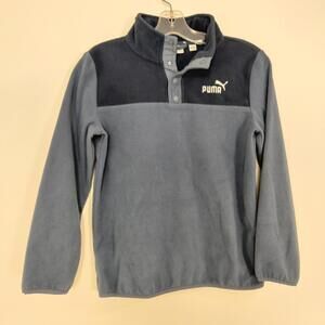 Puma Fleece Sweatshirt in Blue Size Large 10 12 Years Old